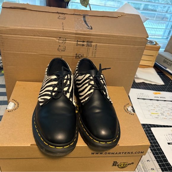 Dr. Martens Black and White Zebra Flats - Picture 6 of 8